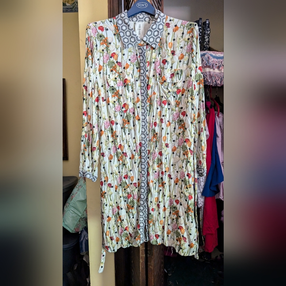 Eva & Clair Floral Button Down Dress